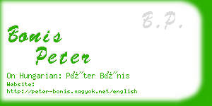bonis peter business card